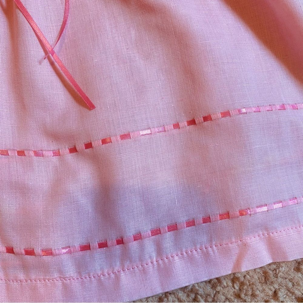 Pink Embroidered Kids Dress - Picture 6 of 6